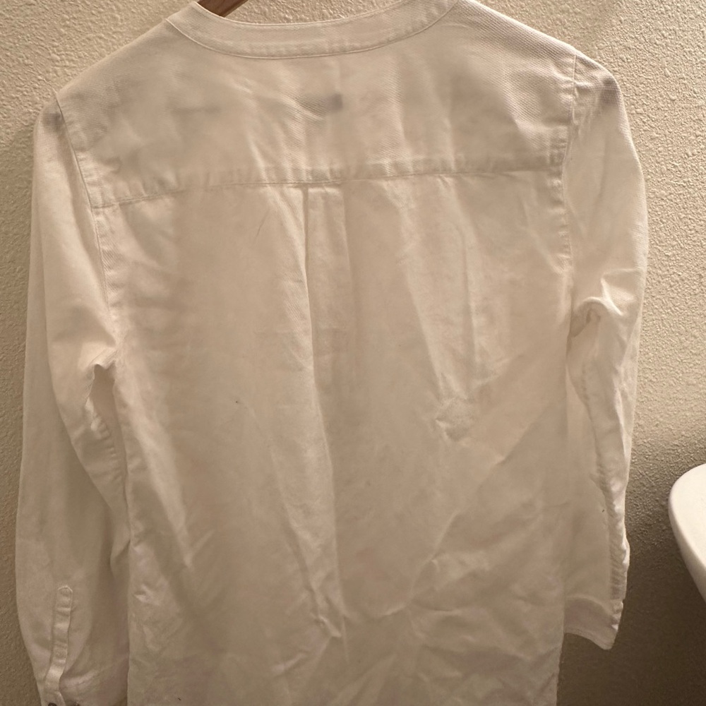 Talbots White Button-Up Blouse - Picture 9 of 10